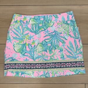 Lilly Pulitzer Women’s 16 Luxlectic Monica Skort UPF 50+ Floral Neon 4” Inseam